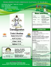 August 6 2023 Bulletin and Inserts