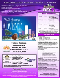 December 1 2024 Bulletin and Inserts