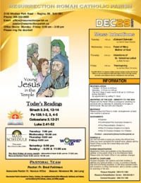 December 29 2024 Bulletin and Inserts