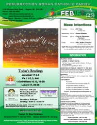 February 16 2025 Bulletin and Inserts