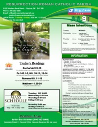 July 9th 2023 Bulletin and Inserts