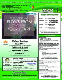 March 2 2025 Bulletin and Inserts